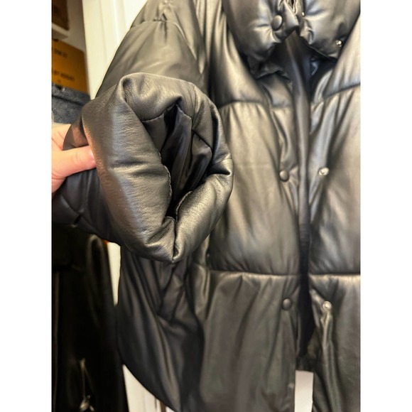 NVLT Faux Leather Coat Black Size XL - Picture 5 of 6